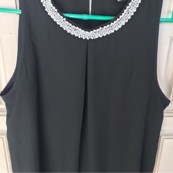 Forever 21 black creek pull over can keyhole back front pleat, embellished SzS - Picture 7 of 10